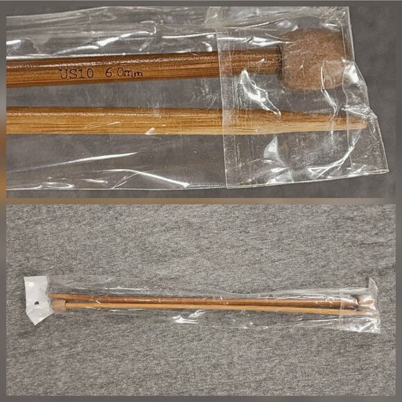 Bamboo Knitting Needles 13" 6mm Ball End 8 pairs available other sizes too NEW - Picture 1 of 7